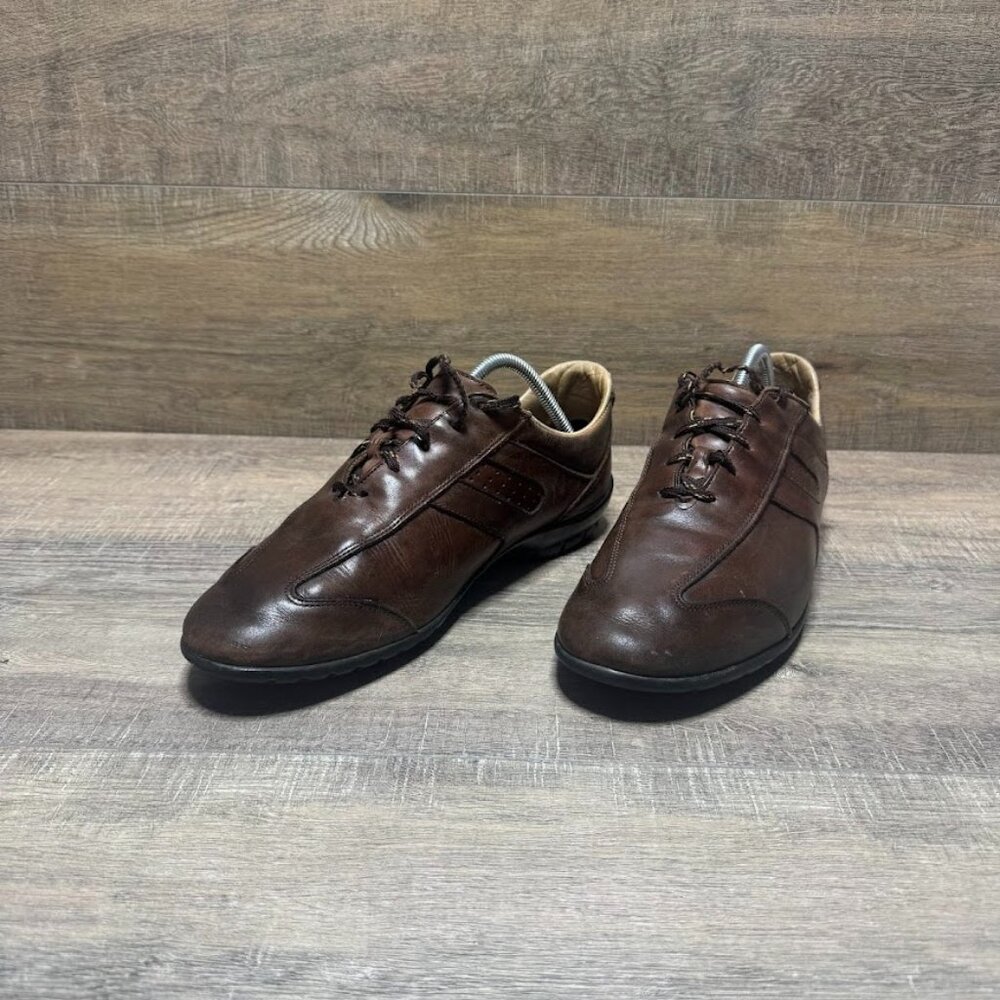 Allen Edmonds Peyton Sepia Brown Leather Oxford Shoes Men's Size 10